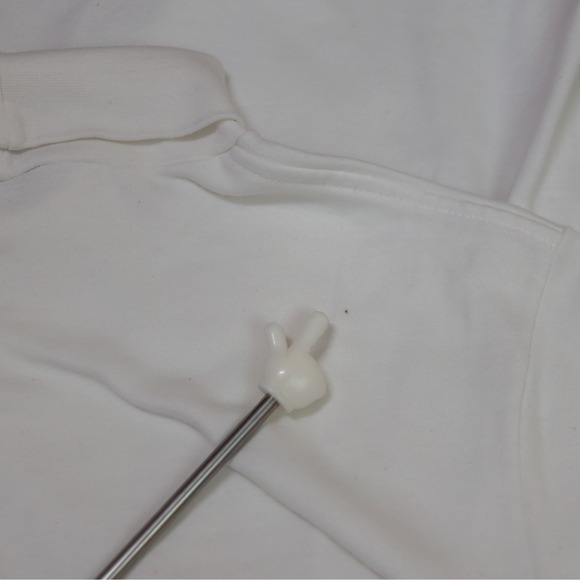 Vintage Polo Ralph Lauren Turtleneck Long Sleeve Shirt Crest Made USA L White - Picture 14 of 16